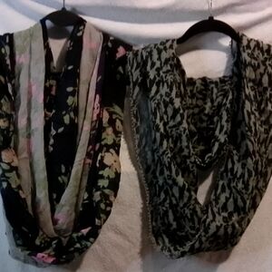 Floral and Animal Print Scarves Set